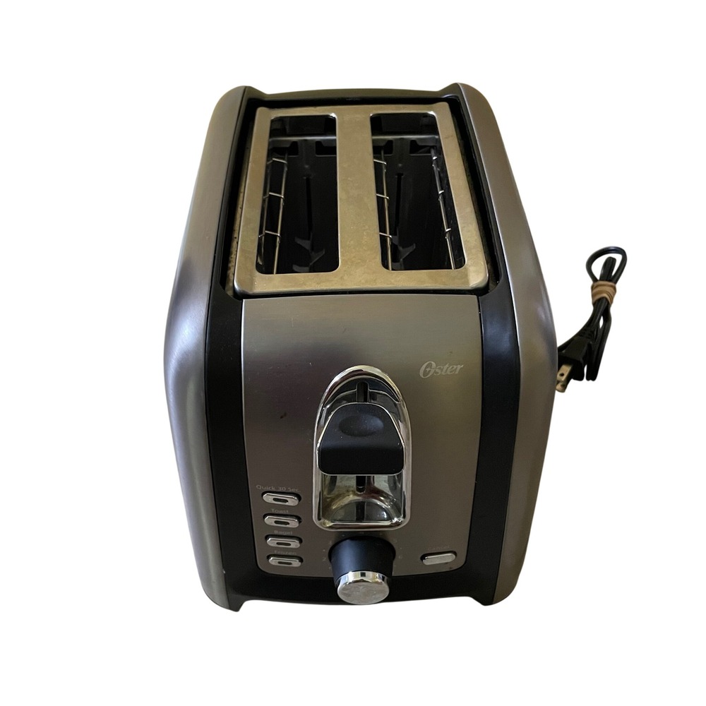 Oster 2-Slice Toaster Brushed Stainless Steel Black‎ TSSTTRGM2L 750W